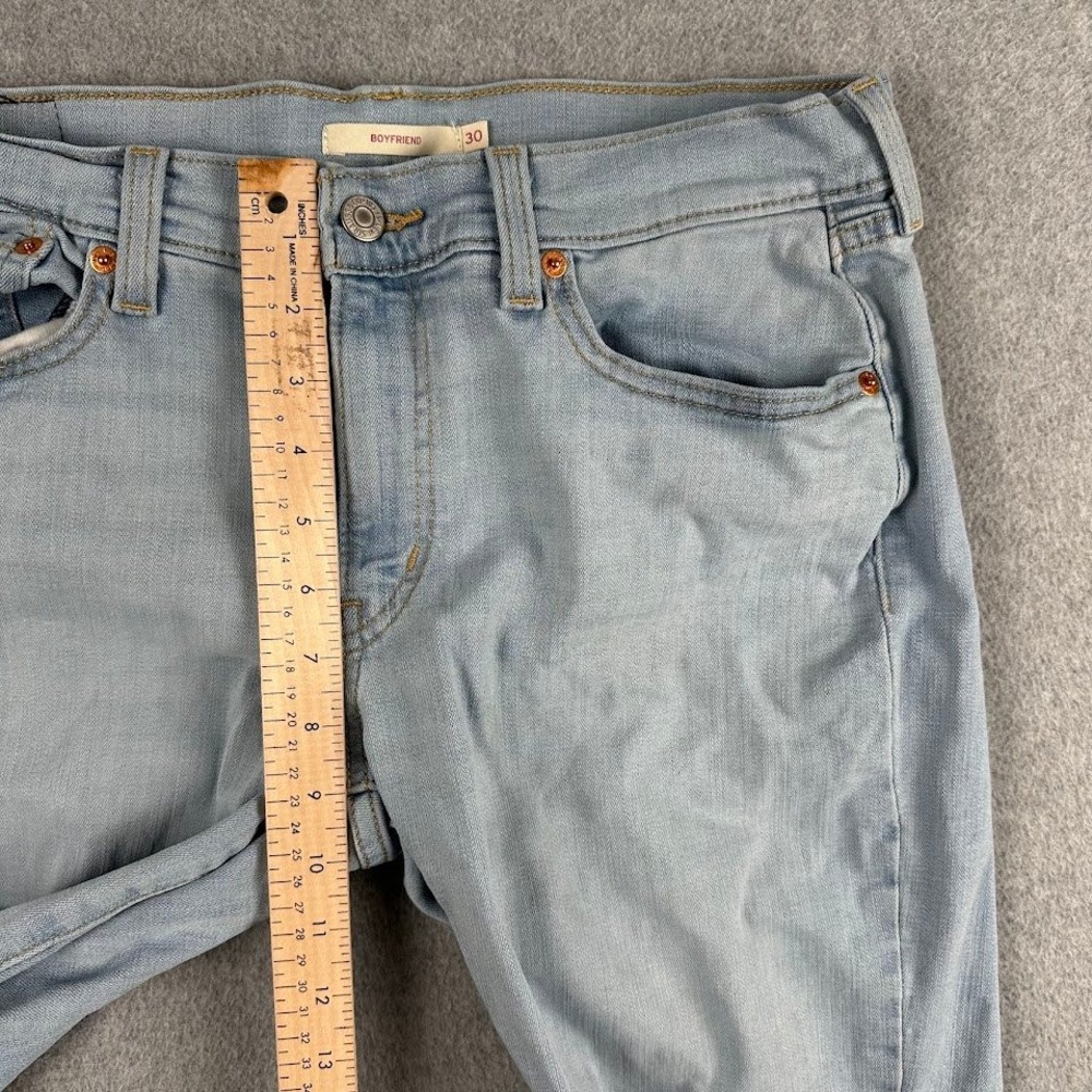 Levi's Boyfriend Jeans Light Wash‎ Womens Size 30x27 Baggy Straight - Picture 9 of 11